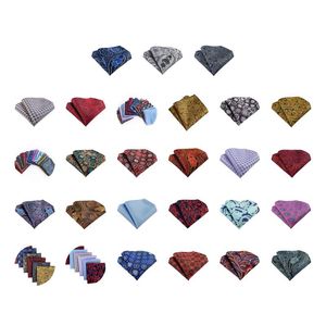 Neck Ties Fashionable Suit Men Paisley Tie Pattern Pocket Square Handkerchief Silk Hankies For Drop Delivery Fashion Accessories Ot1Wn