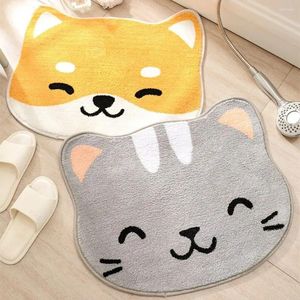 Bath Mats Imitation Cashmere Floor Pad Fashion Animal Pattern Absorbent Door Mat Non-Slip Soft Entrance Carpet Home