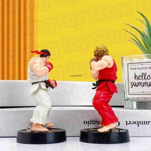 Akcja Figury Anime Street Fighter Fighting Gra Action Figure Ken Masters Hoshi Ryu Pvc Kaii Toys Dolls Dekorowanie Dekor urodzin dla chłopców