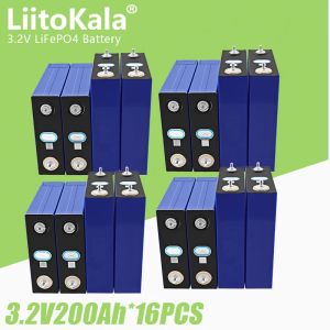 16pcs liitokala 3.2v 200AH Lifepo4バッテリーリチウムリン酸バッテリー