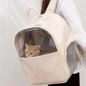 Katzenträger Reisen mit Bag Hausthund Transparente Raumumbeutel kleine tierische Rucksack Welpe Kätzchen Träger