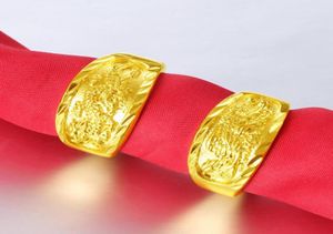 Anelli di nozze Vietnam alluvio oro più recente Dragon Phoenix Design di anelli di dito regolabili per uomini gioielli8383936