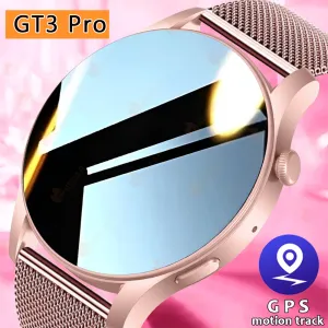 Saatler Bluetooth Çağrı Akıllı İzle Kadınlar GPS Track 1.43 inç AMOLED 466*466 HD Ekran Her zaman Huawei İzle GT3 Pro