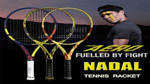 Tenis Raket Nadal Pure Aero Başlangıç ​​Profesyonel Eğitim Fransız Açık Lite Tam Karbon Tek Seti Bag5190347