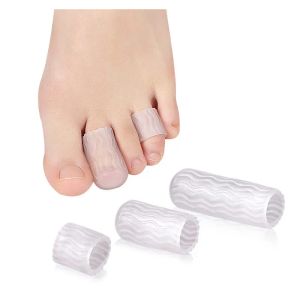 Ny 2024 2st Silicone Gel Little Toe Tube Corns Blisters Corrector Pinkie Protector Gel Bunion Toe Finger Protection Gel Sleeve -