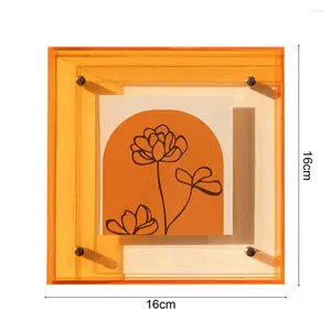 Molduras transparentes de moldura PO vibrante ornamentos de acrílico para decoração de casa DIY Display de impressão de imagem de montagem de parede