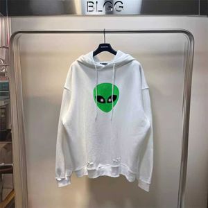 Högkvalitativ designerkläderutgåva Paris Exklusiv mask Menskvinnors tröja hoodie