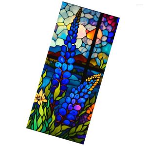 Window Stickers Colorful Flowers Wall Sticker Stained Cling Glass Door Film Vintage Decor Static For Pvc Privacy