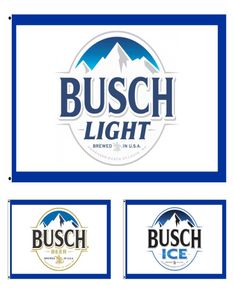 Impressão digital personalizada 3x5 pés 90x150cm Busch Ice Bud Bud Beer Bandeira para Man Cave Pub Bar Banner Decoração engraçada College Dorm B9413634