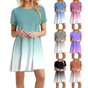 Casual Dresses Party Women Summer Short Sleeve T Shirt Beach For Wedding Guest