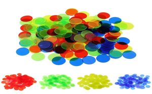 100pcs Montessori Aprendizagem Educação Matemática Toys Aprendendo recursos colorir moedas de plástico Bingo Crianças Crianças Supplimentos de sala de aula 12453871