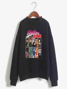 2020 JoJo Anime Manga Sweat Shirt Role Printing Cartoon Nice Loose Hoodie Men Cotton Sweatshirt Y11214730666