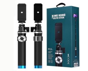 Luxury King Kong Bluetooth pieghevole selfie stick portatile monopode wireless monopode otturatore telecomando treppiede per 6s più gala4128274