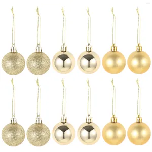Decorative Figurines 24pcs Christmas Hanging Balls Exquisite Sparkle Shatterproof Tree Decoration Ornaments Party Supplies Gifts