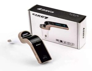 Caricatore G7 Wireless Bluetooth MP3 FM Trasmettitore Modulatore 21A Chargers Kit Supporto Mani USB per telefono cellulare con vendita al dettaglio8890663