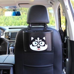 Bilsäte bakåt förvaringsväska söt djurtryck mönster bilvävnadslåda arrangörer för barn glasögon telefon biltillbehör