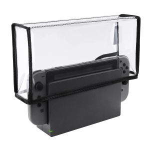 액세서리 플레이 필수 투명 PVC 먼지 커버 NS 스위치 스위치를위한 스크래치 방수 가드 OLED 충전 도크
