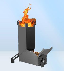 Camping Stove składanie drewna spalanie drewna rakieta stali nierdzewnej piec plecakowy camp namiot na piknik BBQ Camp Turing8107115