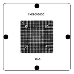 Tillbehör Direktvärme 80*80 90*90mm stencil för CXD90060 CXD90060GG 0,5 mm spelkonsol Chip CPU BGA IC Stencils Mall Reparationsverktyg