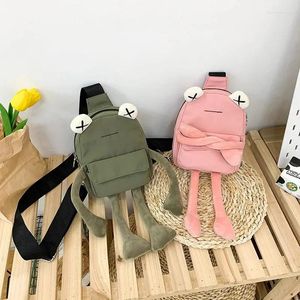 School Bags Style Personality Girl Small Tide Cartoon Cute Frog Casual Messenger Chest Shoulder Crossbody Women Bag