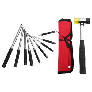 Tigelas roll pino pin conjunto com bolsa de armazenamento kit de ferramenta de remoção de aço de 10pcs