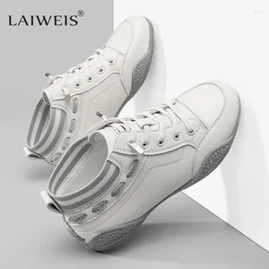 Casual Shoes Brand Kvinnors äkta läderarbete utomhus som kör kvinnor Luxury Trekking Footwear Sneaker Sport Student