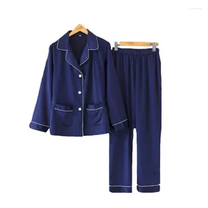 Home Clothing Summer Lady Rayon Nightwear Solid Button Long Sleeve 2PCS Shirt&Pants Wear Sexy Pajamas Suit Elegant Women Sleepwear Set