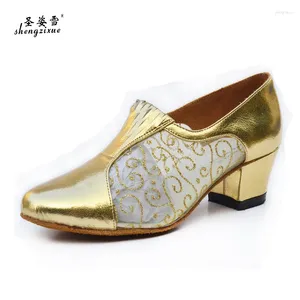 Sapatos de dança shengzixue ouro prata cinza três cor da amizade feminina adulta dança quadrada de amizade e