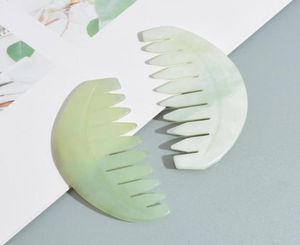 Nature Jade Comb Masaj Spa Kafa Terapisi Tedavisi Gua Sha Sha Toard Scal Dis Masajı Saç Fırçaları 8667607