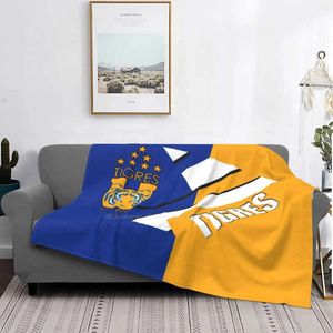 Decken Tigres de Nuevo Leon Gesichtsmaske - Mascarilla los la uanl Futbol Club Four Seasons komfortable warme weiche Wurfdecke