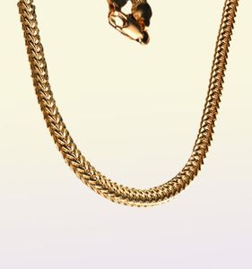 Gnimegil 6mm Fashion Chain Gold Oro Piecite Oro Curbo Cuban Link Catena Collana per uomini Regali di Natale Vintage gioielli5663742