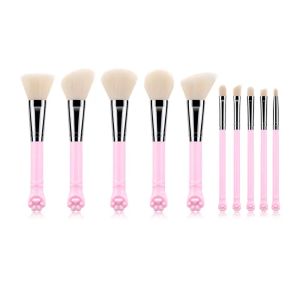 Shadow 10 PCS لطيف Cat Cat Cat Shape Makeup Brushes Foundation Kabuki Powder Contour Eyeshadow Blush Make Up Brushes Cosmetic Tool Kit