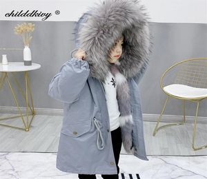 Çocuklar Parka Kızlar için Parka 2020 Kış Kalın Kızlar Sahte Kürk Moka Kids Giysileri için Moda Ceket Çocuk Kıyısı Çocuklar039 Snowsuit Ceket 4423832