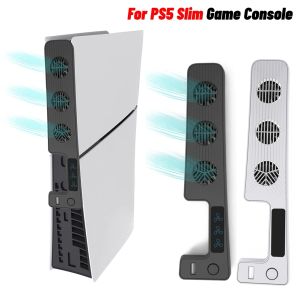 Fans 9500 rpm kylfläkt för PS5 Slim Game Console Tyst effektiv kylsystem med 3 fans snabbinställning för PS Slim -tillbehör