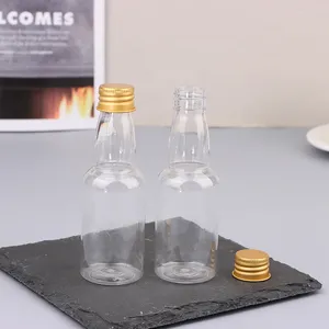 Water Bottles 10Pcs Mini Clear PET Refillable Small Wine For Party Wedding Liquor With Leak Proof Screw Lid