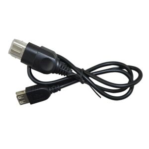 Kablar 10st mycket USB -typ en kvinna till för Xbox Controller Converter USB -adapterkabel för PC till Xbox First Generation Console