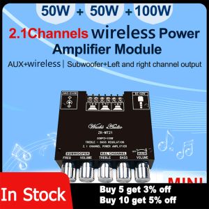 Amplifier ZKMT21 2x20W+100W 2.1 Channel Subwoofer 12V 24V Audio Stereo Bluetooth 5.0 BASS AMP Digital Power Amplifier Board Aux For Home