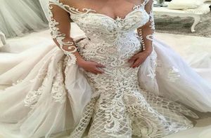 Щедрые загородные свадебные платья кружевные аппликационные шваровные свадебные платья с длинным рукавом с сохраненной юбкой Boho weddi6746556