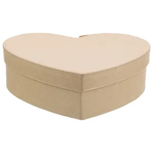 Brinquel de papel Love Kraft Paper Box, as caixas em forma de coração para flores arranjos mini -embrulhando presentes florais de morangos flora