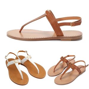 Strappy Sandals Flip Flops Casual Sandals berömda designer Kvinnor Chaussure Brown Designer Luxury Sandals Slingback Peep Toe Justerbara Slide Shoes