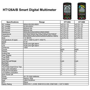 Profesjonalny cyfrowy multimetr 600V 10A Auto Auto Range DMM True RMS NCV NCITAGE Miernik 6000 Counts Smart Multitester