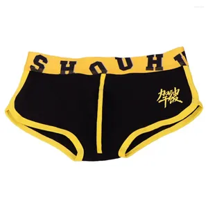 Cueca shorts cuecas homens confortáveis calcinha 3d cor de corte combinando u-pump de uns de roupa íntima respirável Wicking