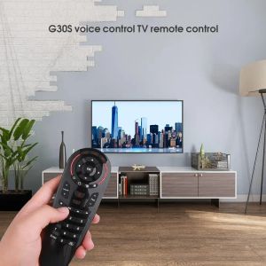 Caixa G30S Voice Air Remote 2.4g Smart TV Remote Remote Controle USB Reposição sem fio Mouse Teclado compatível com Android TV Box PC