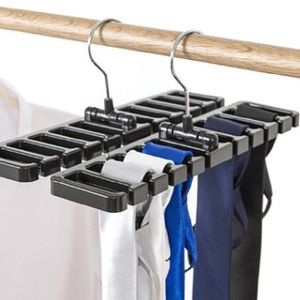 1/2/3PCS Large Capacity Slots Hanger Wardrobe Closet Belts Scarf Tie Hanging Organizer Tie Belt Storage Rack Scarf Hook Clothing