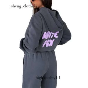 White Foxx Brand Designer Tracksuit White Hoodie Set Set Women Clothing Set sportig långärmad tröja Hooded Hoodie Suit 1703 414