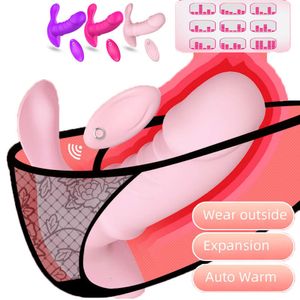 Freisprecher tragbarer Knicker-Vibrator USB-Aufladung Warn Warn Prostata Masturbate Klitorale Fernbedienung Vagina Orgasmus SPRICT SEXY TOY