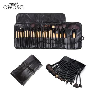 Shadow Owosc 24pcs pincéis de maquiagem Definir ocular pó de pó de base