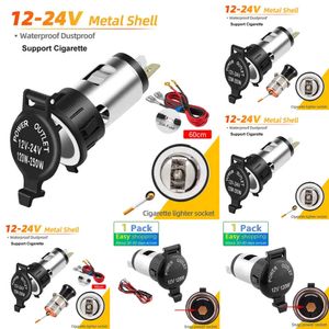 NEU 12V-24V wasserdichte Zigaretten-Leichteradapter-Plastik für Motorradwagen-LKW-Steckdosen-Boote Traktoren