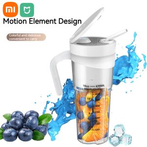 Meyve meyveleri Xiaomi Mijia Yeni Mini Taşınabilir Blender Meyve Meyve Meyve Makinesi Elektrik Makinesi Makinesi Ev Extractor Cup Kablosuz USB Meyve Suyu Çıkarıcı Hediye