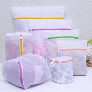 Wäschetaschen 7pcs/Set Mesh Bag Polyester Waschmittel grobe Netzkorb für Waschmaschinen BH